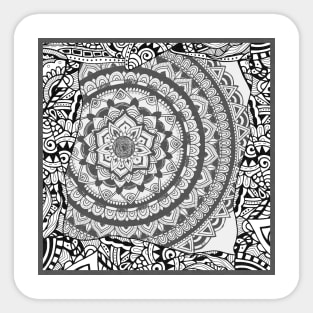 Zentangle mandala print Sticker